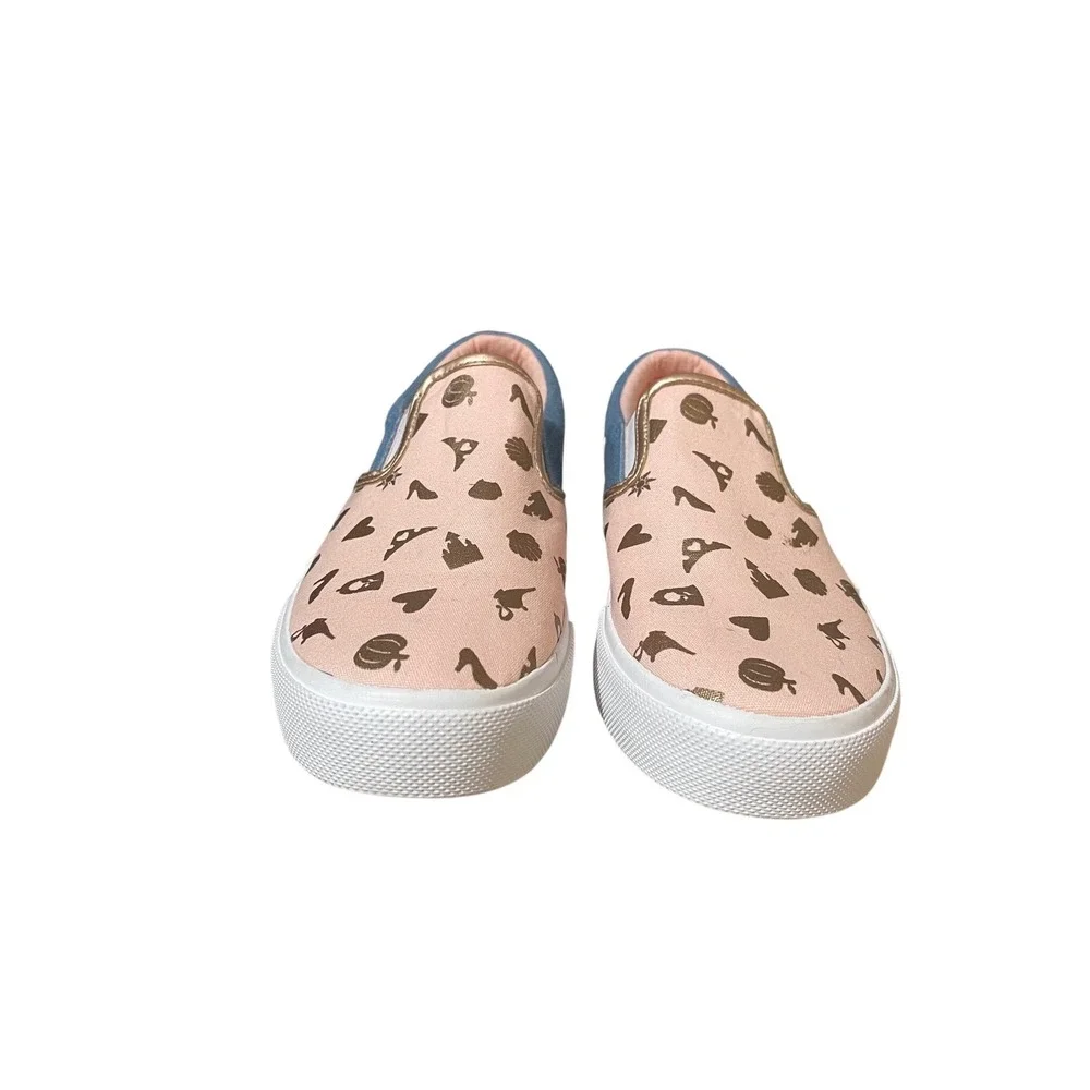 Disney Princess Ground Up Slip On Sneakers Womens Cinderella Pink Blue Size‎ 8